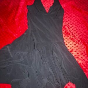 Elegant Asymmetrical Black Dress